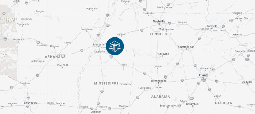 Map of the Ashland, Mississippi office location